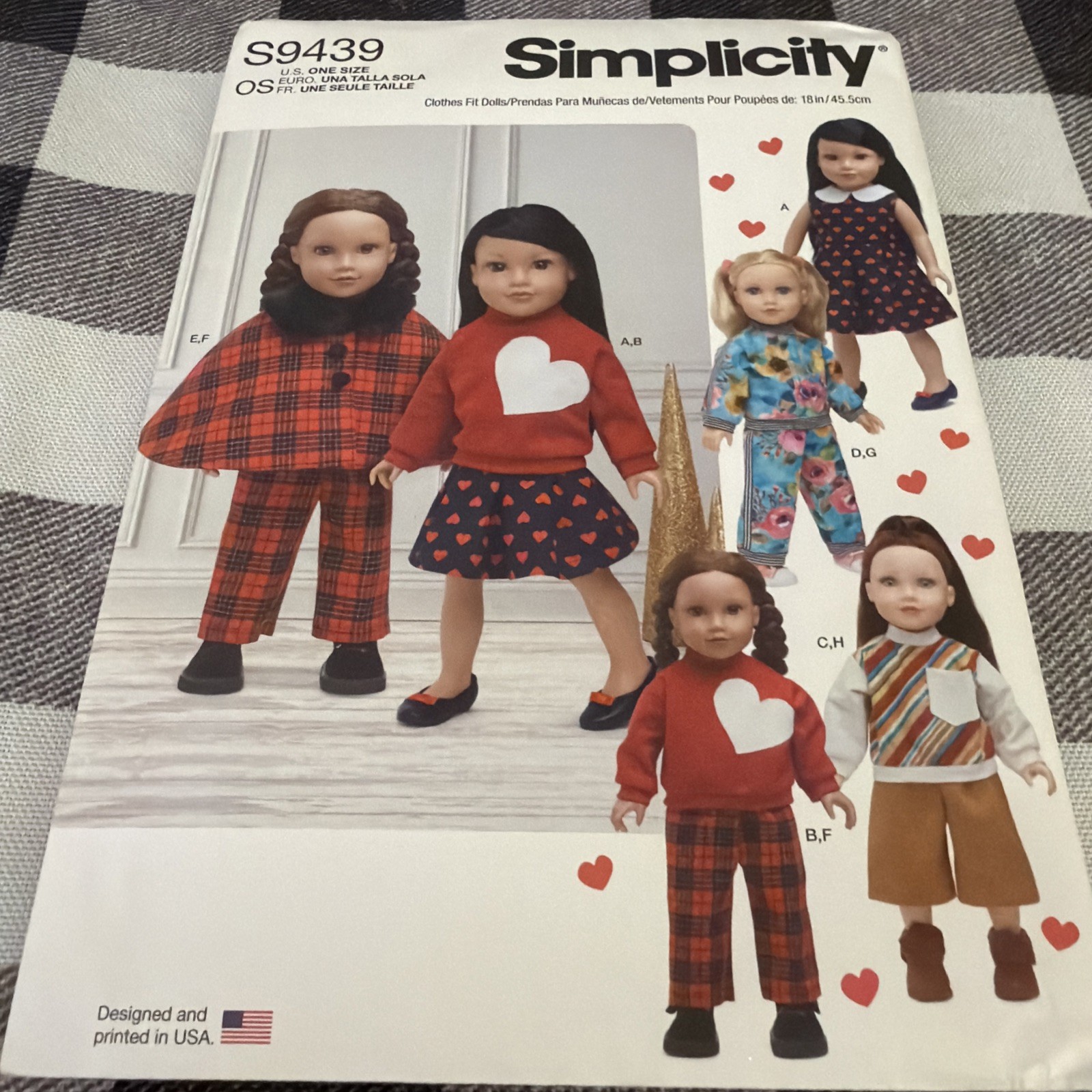 Simplicity S9439 Doll 18" Dress, Pants, Skirt, Shirt, Pattern Uncut