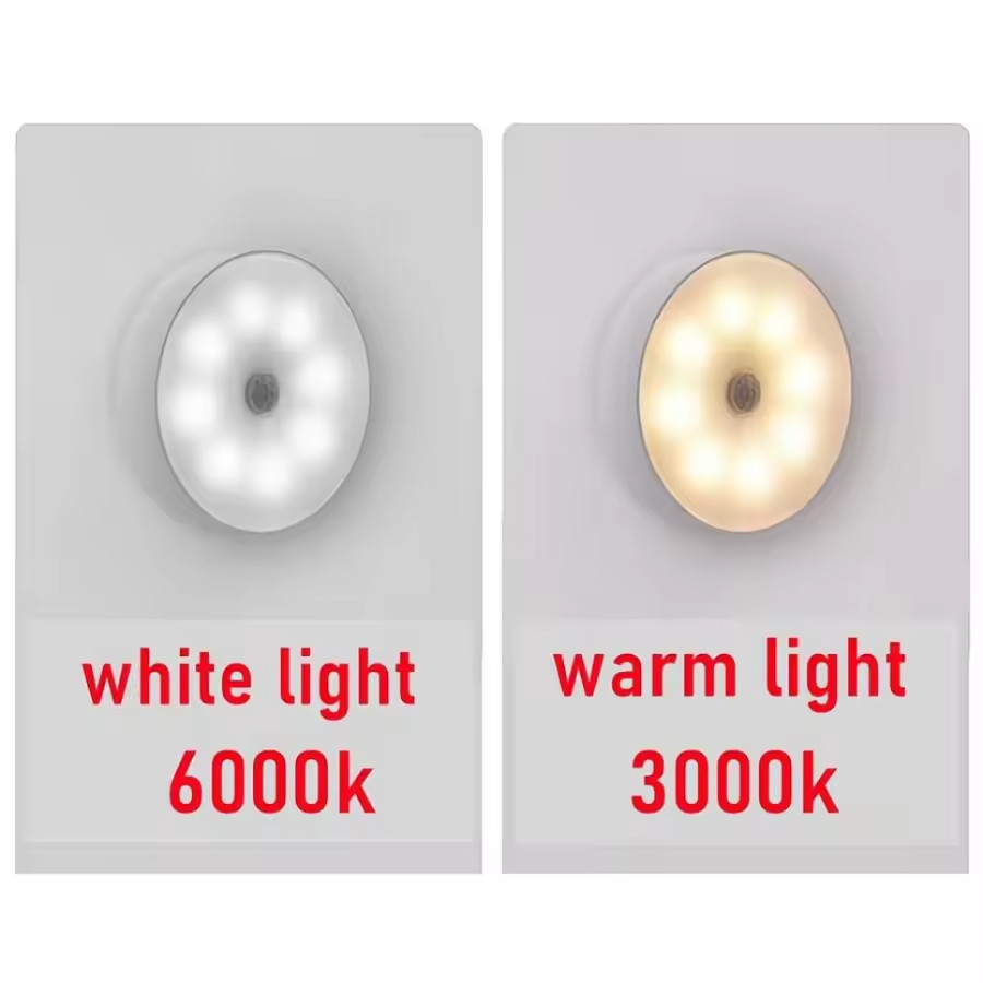 LED Motion Sensor Under Cabinet Closet Light USB Rechargeable Kitchen Lamp