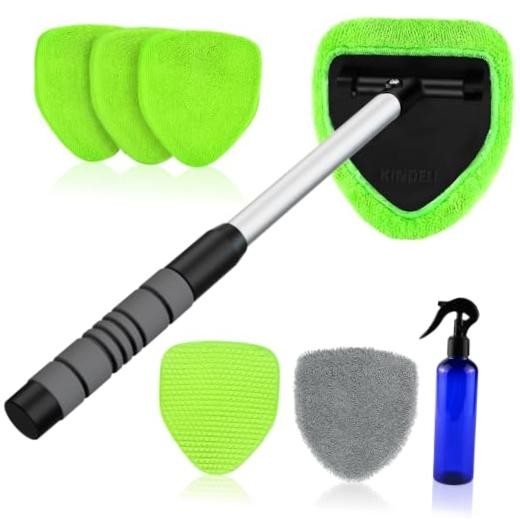 XINDELL Windshield Cleaner Tool – Car Interior Window Cleaning Kit with 19in