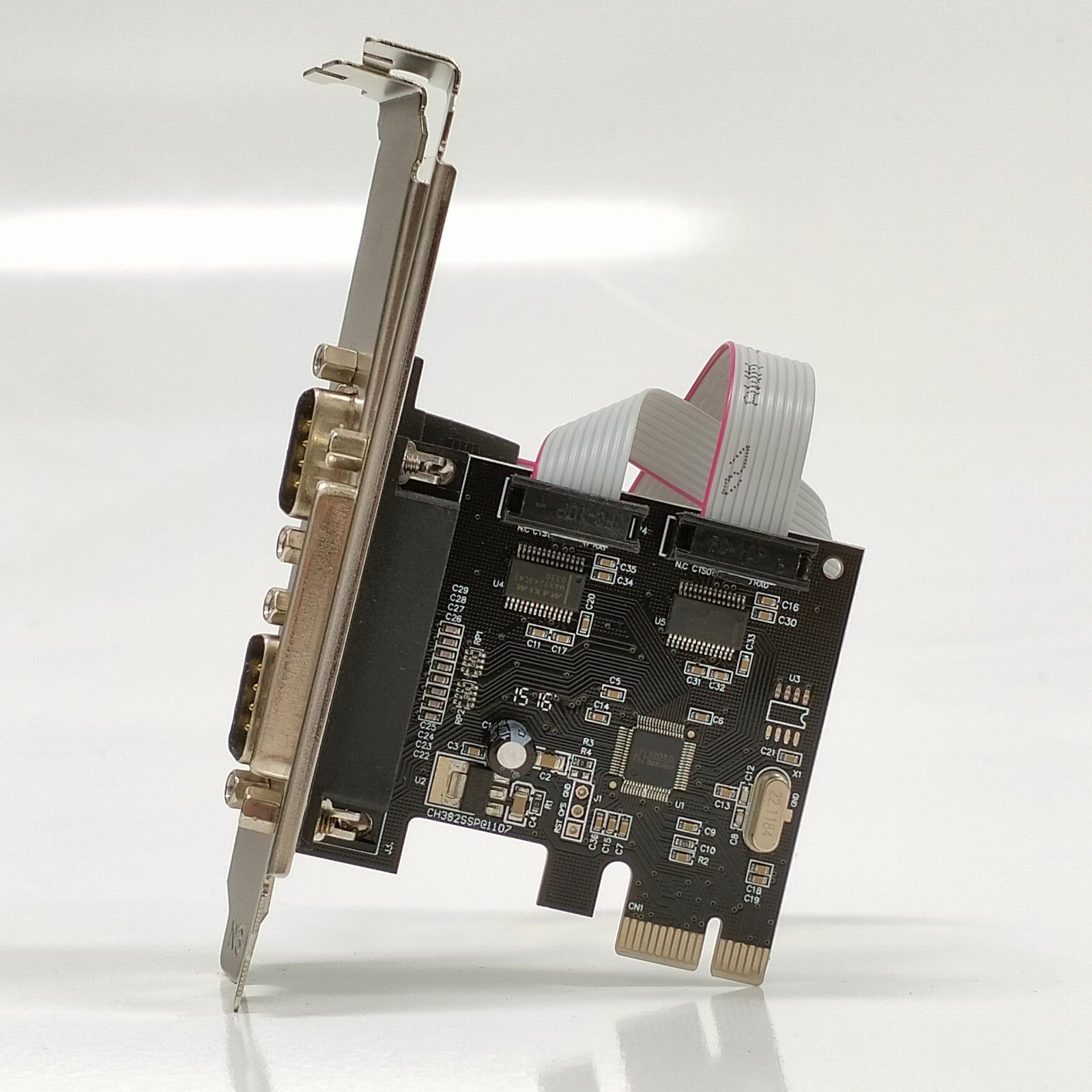 Serial Parallel I/O PCI-E Card 2 Serial RS232 DB9 & 1 Parallel LPT DB25, PCI E