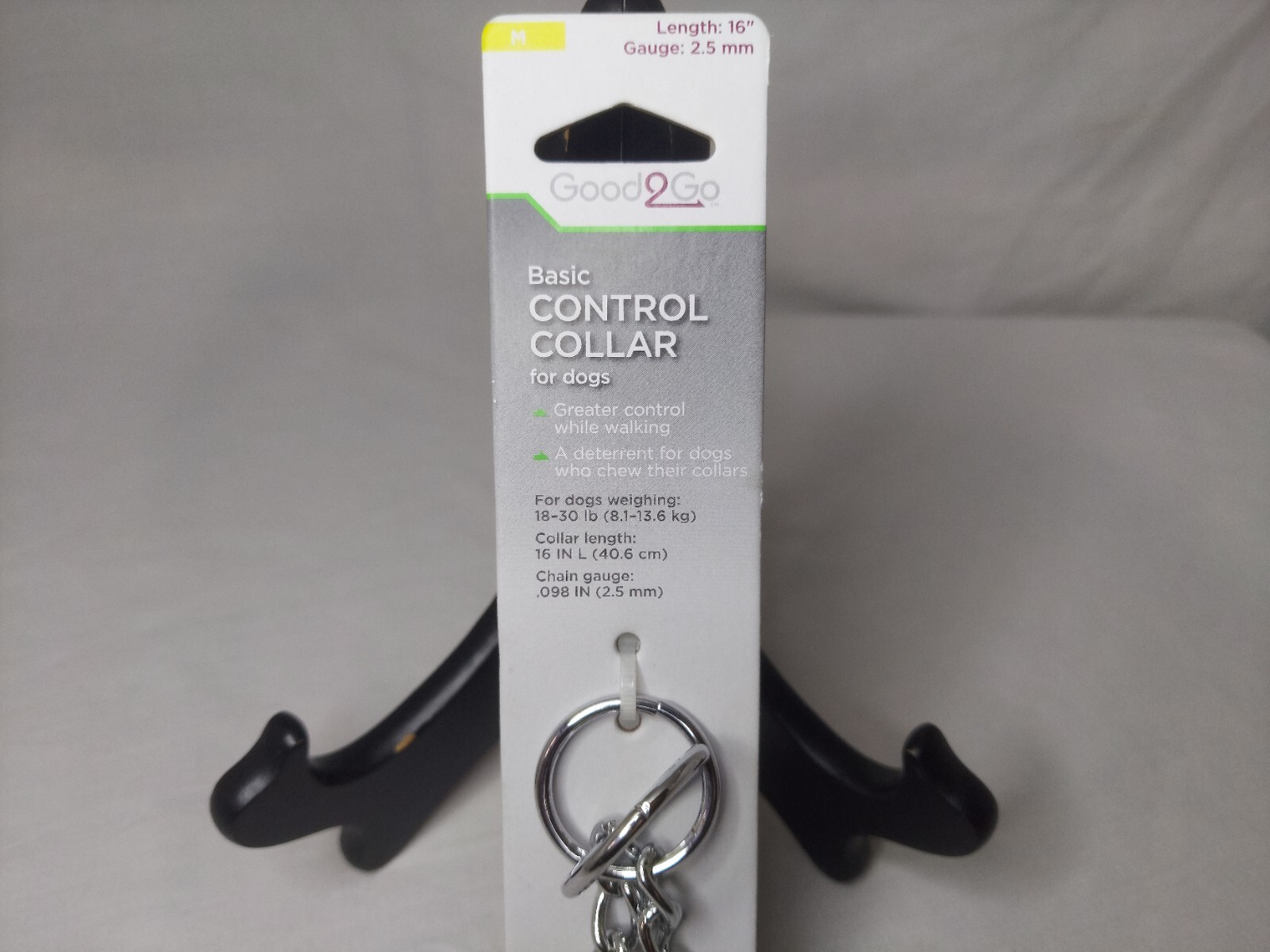 Good2Go Basic Control Collar for Dogs Medium Size 16" Length Chain 18 to 30 lb