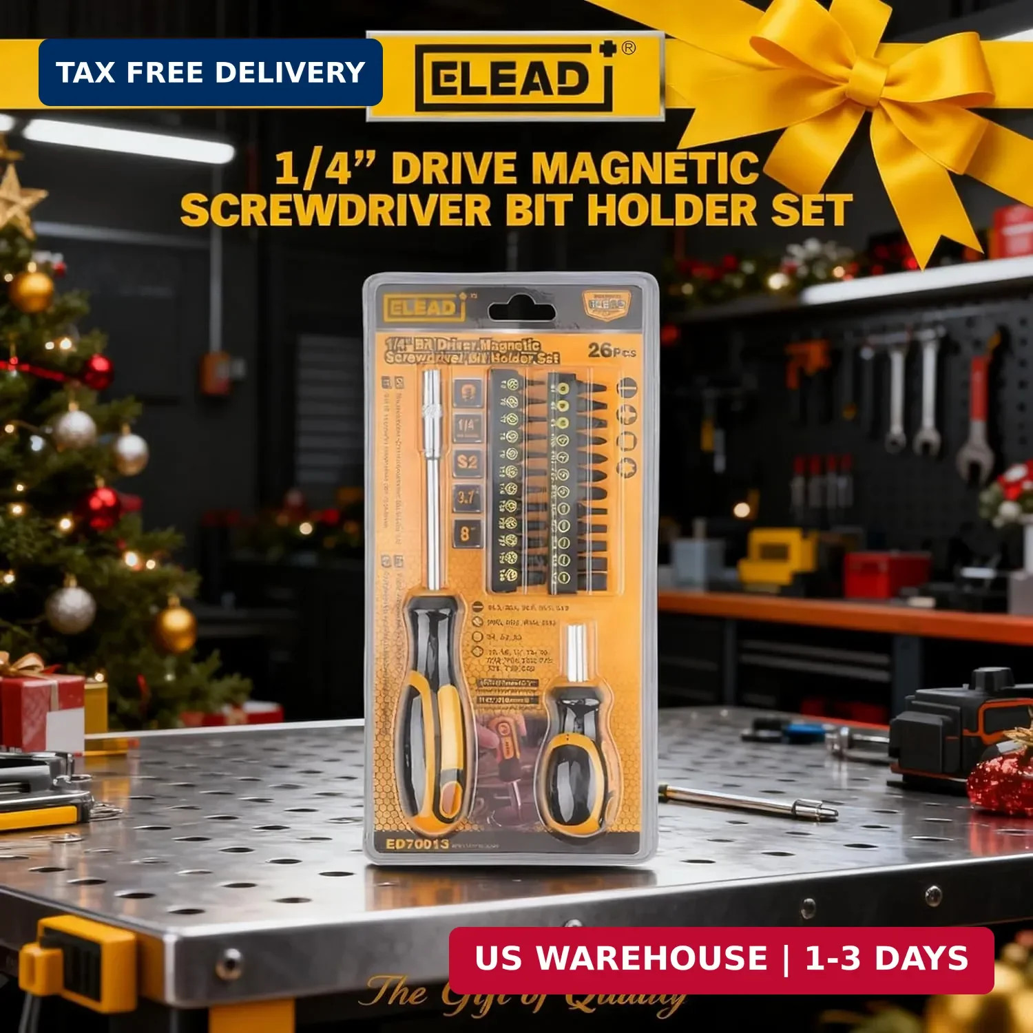 26-Piece Magnetic Security Torx Screwdriver Bit Set - 1/4 inch Magnetic Bit Driv
