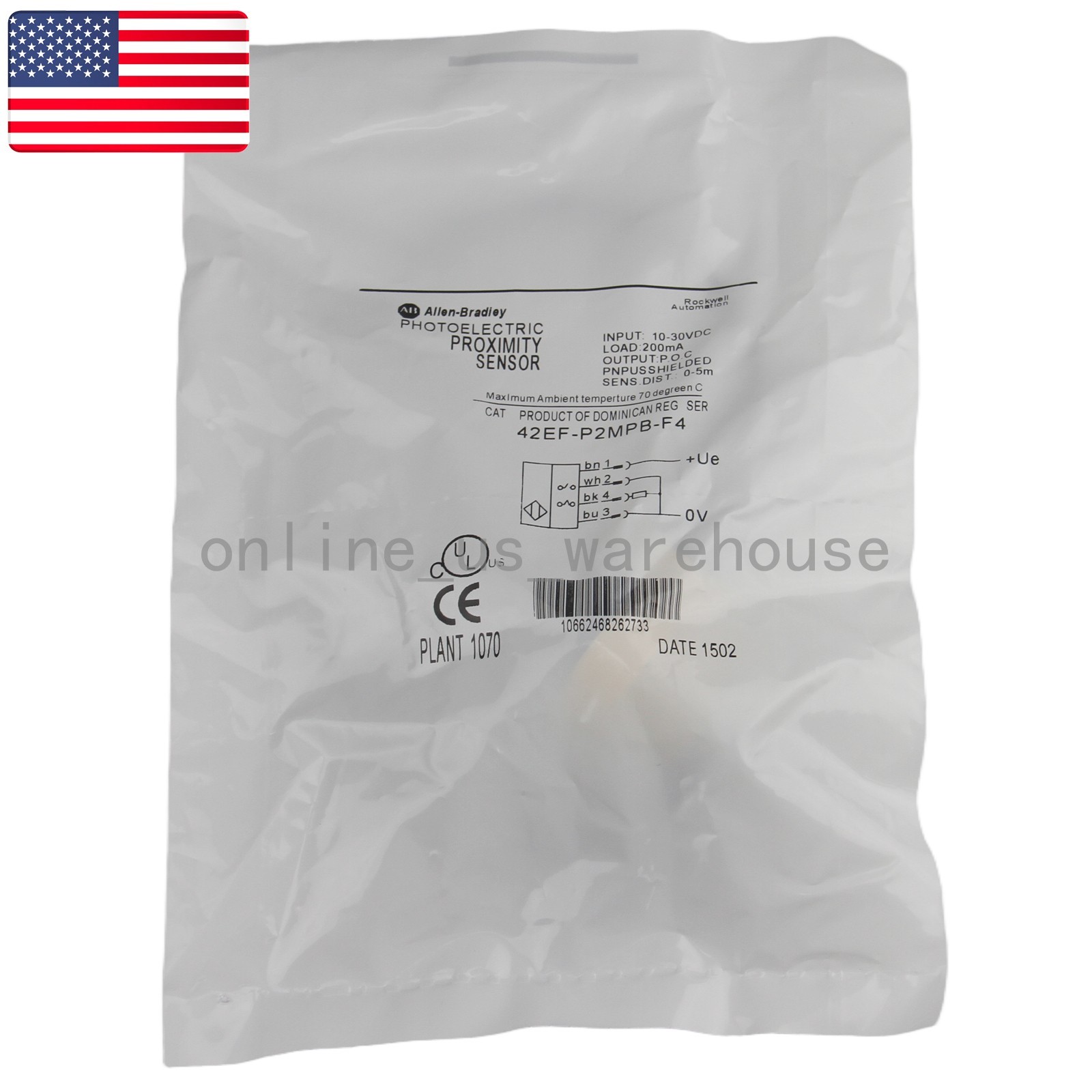 One Brand New For Allen Bradley 42EF-P2MPB-F4 Photoelectric switch - US Stock
