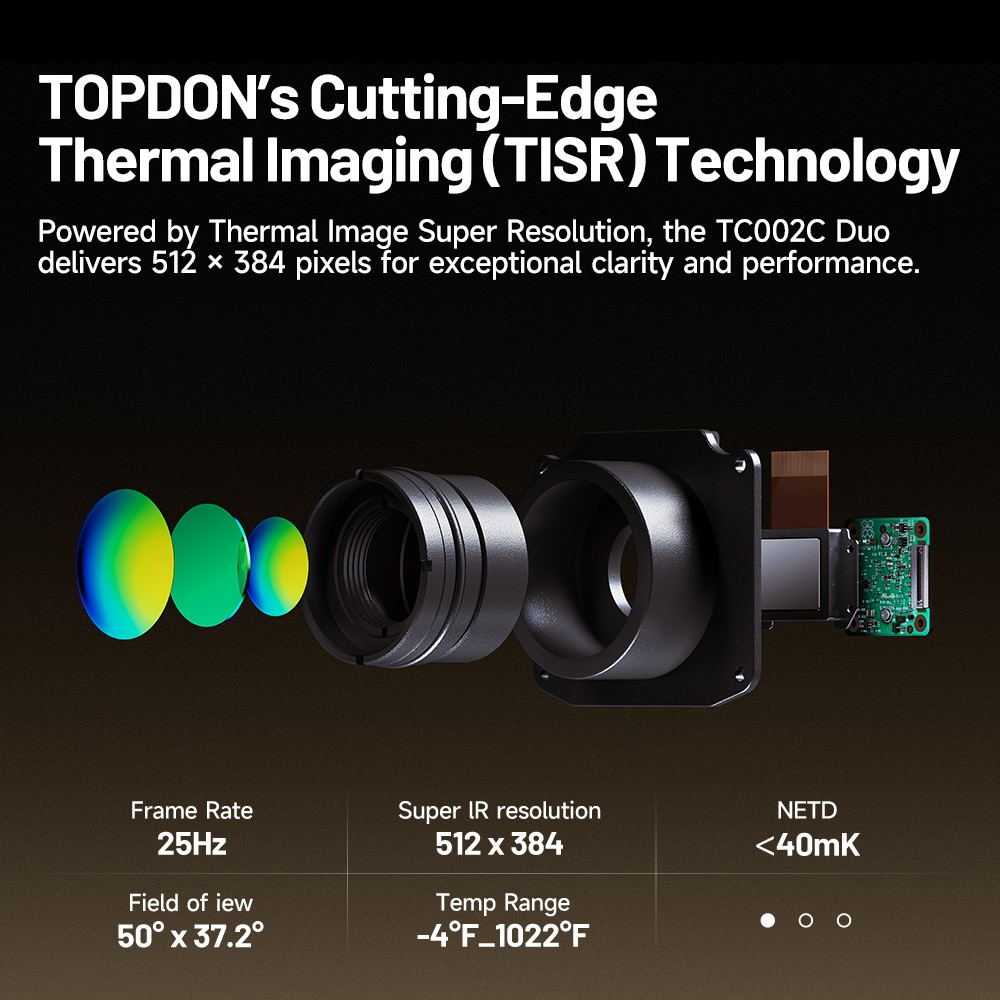 TOPDON 256*192 IR High Resolution Thermal Imaging Camera for iOS Android Type-C