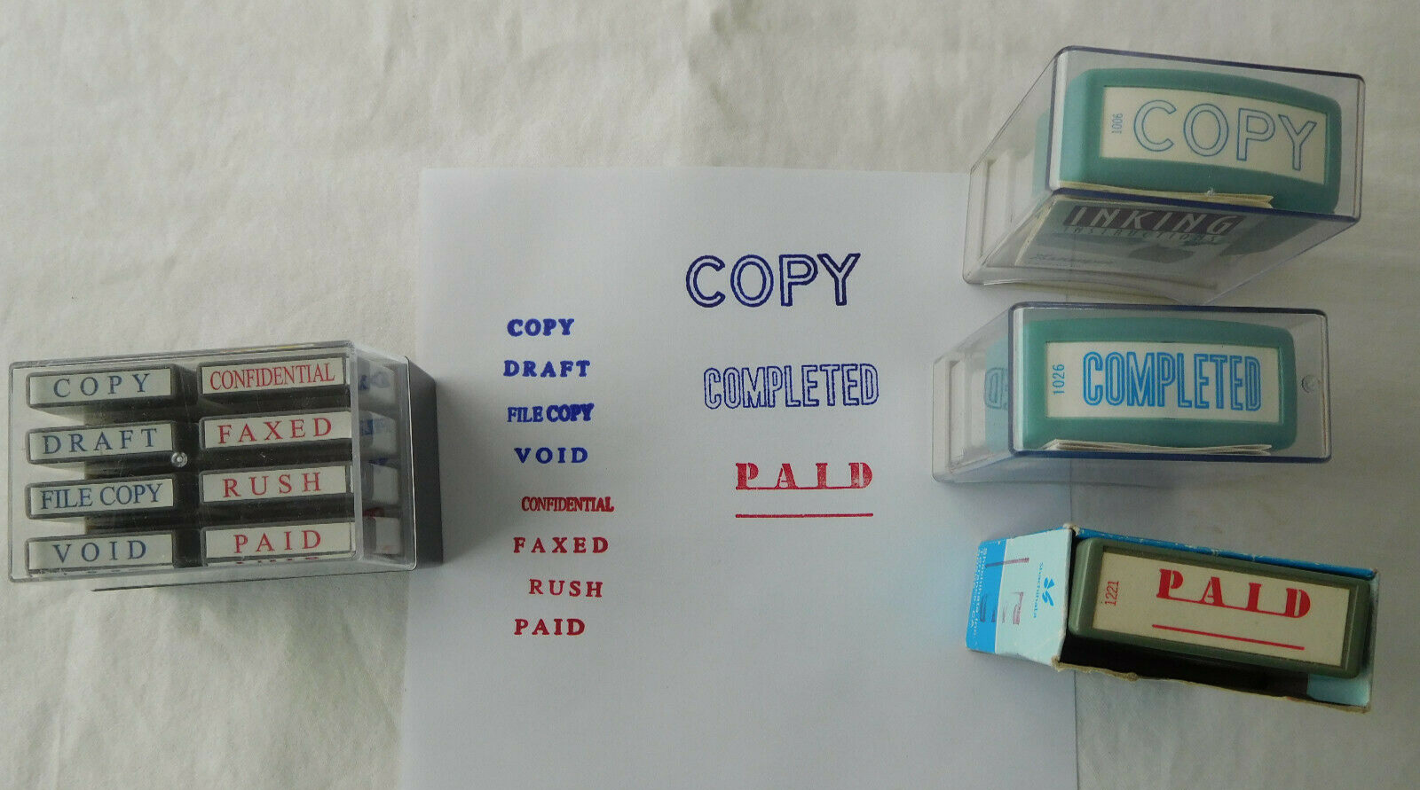 Lot of 11 XStamper Paid Completed Copy 2000 Plus Draft Void Rush Faxed + Stamp