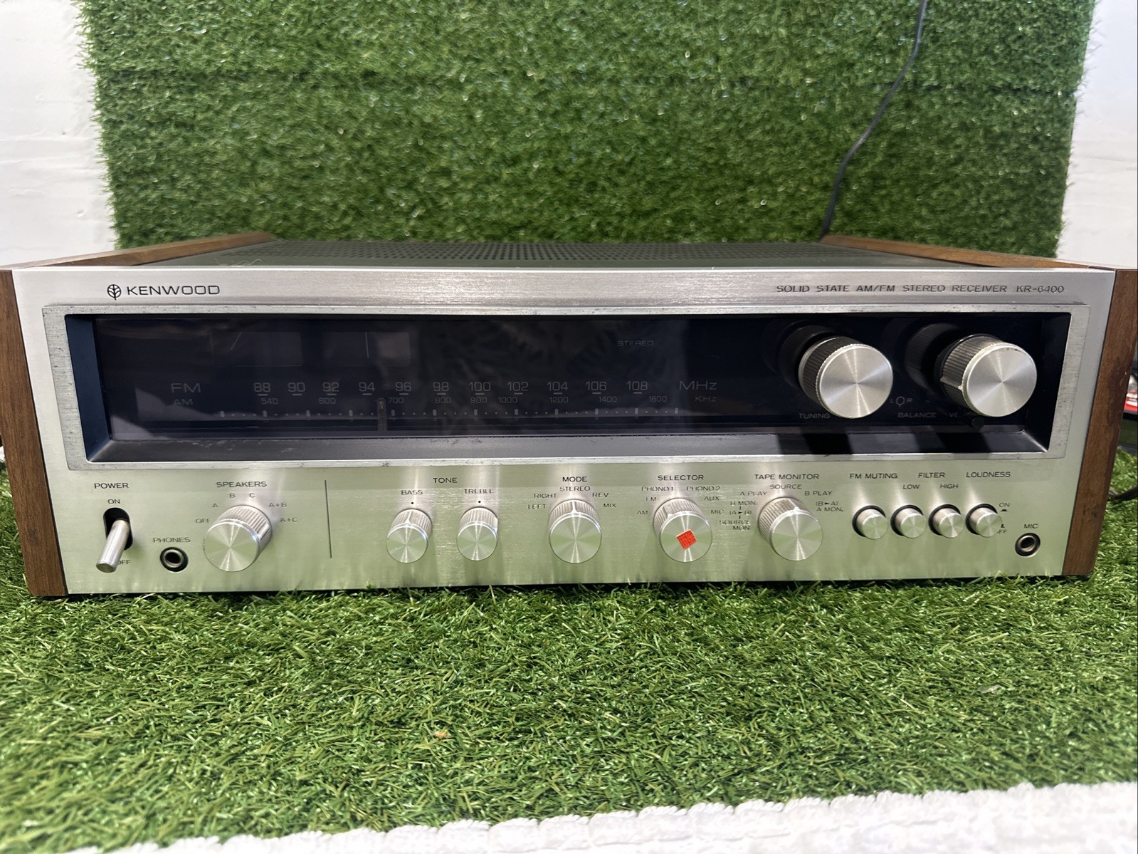 Vintage KENWOOD KR-6400 Solid State Stereo Receiver TESTED & WORKING