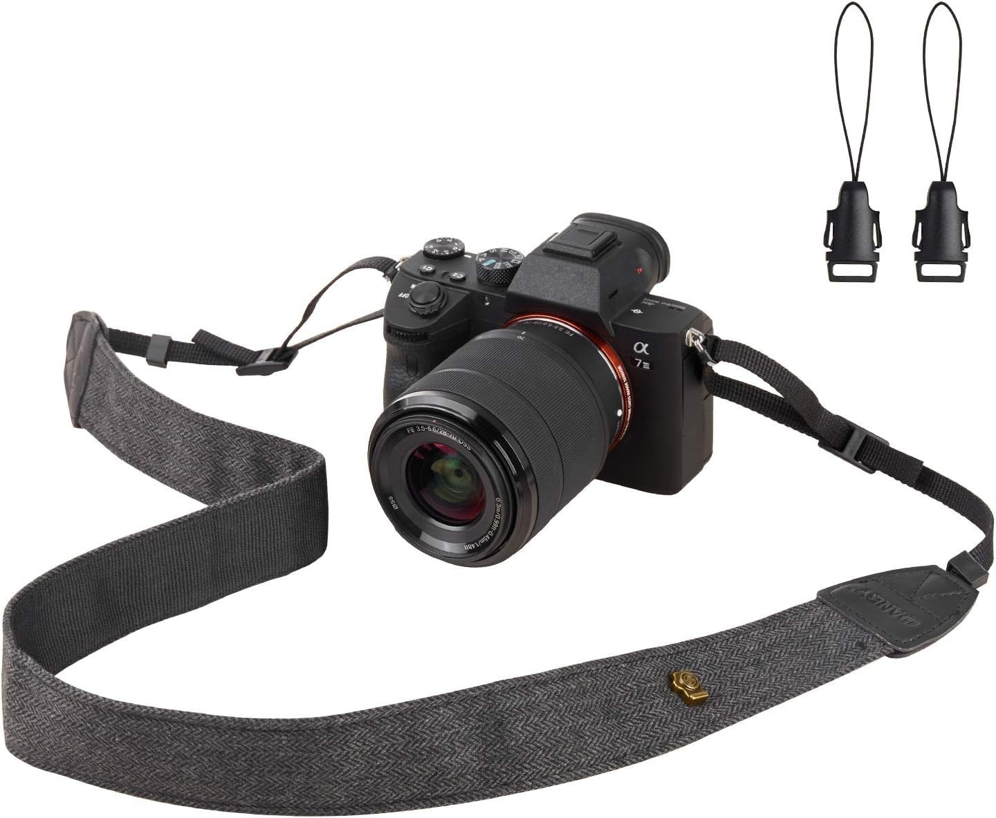 Stylish Black Adjustable Camera Strap with Quick Release Buckles - All DSLR/SLR