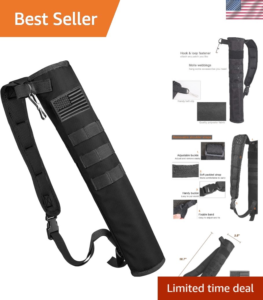 Durable Polyester Molle Archery Quiver – Adjustable and Compact for 12-18 Arrows