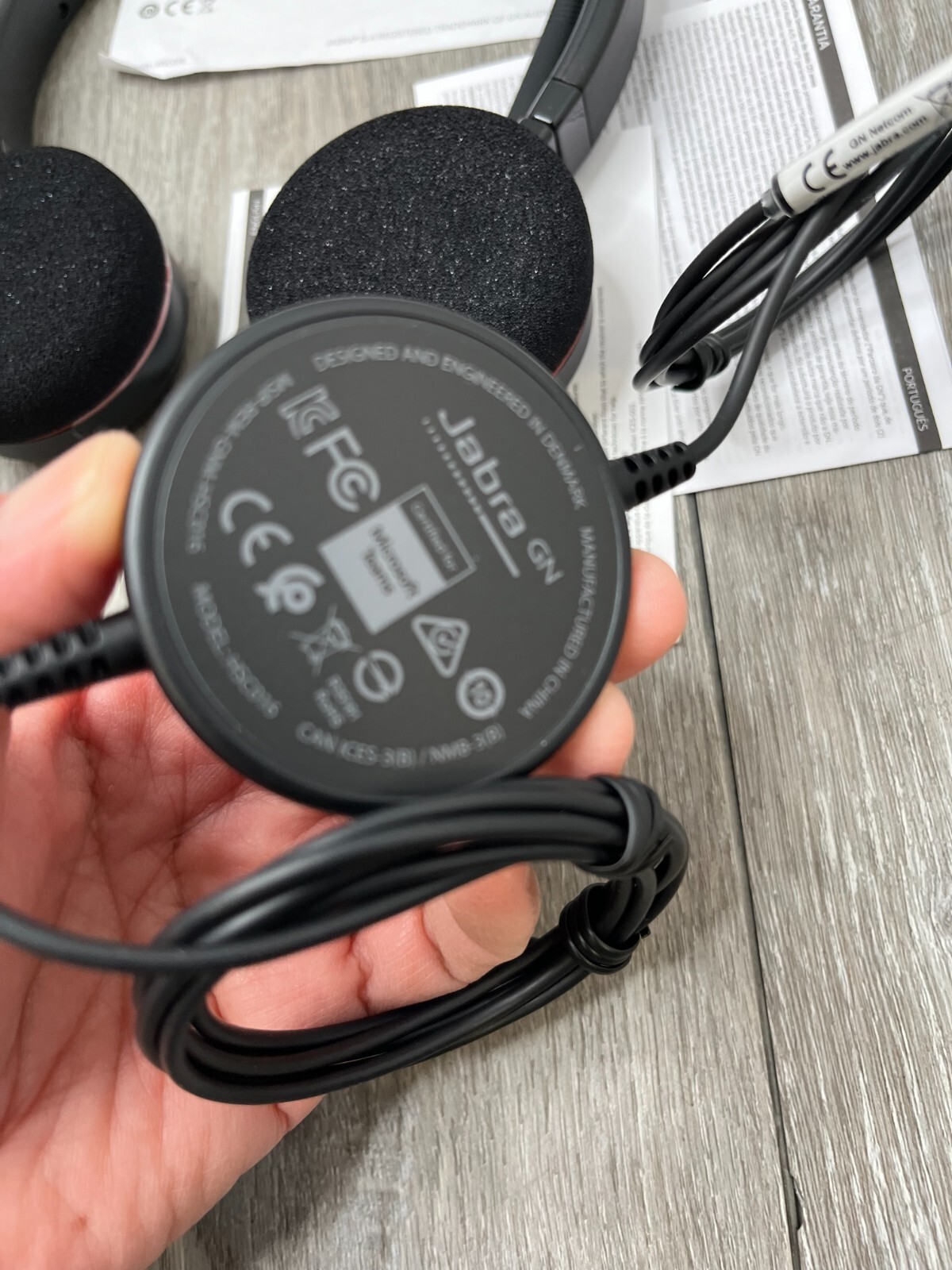 Jabra HSC016 Evolve 20 Stereo MS Corded Headset, Black