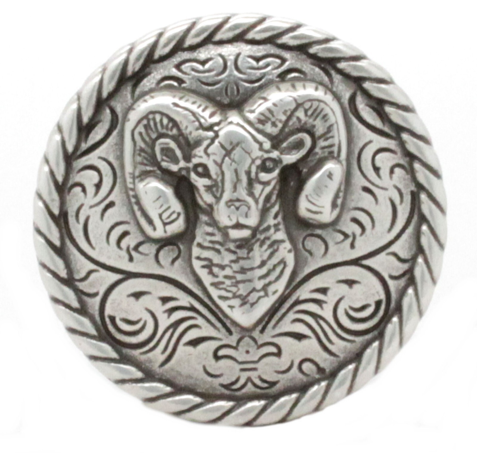 Ram Concho Old Silver Screw Back 1-1/4" 7021-6