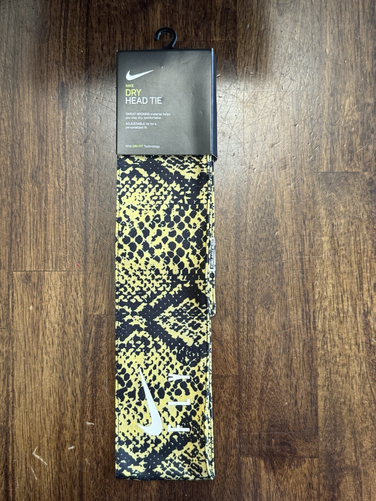Nike Fly Head Tie Adult Unisex Vivid Sulfur/Pale Ivory/Black Snakeskin NWT OSFM