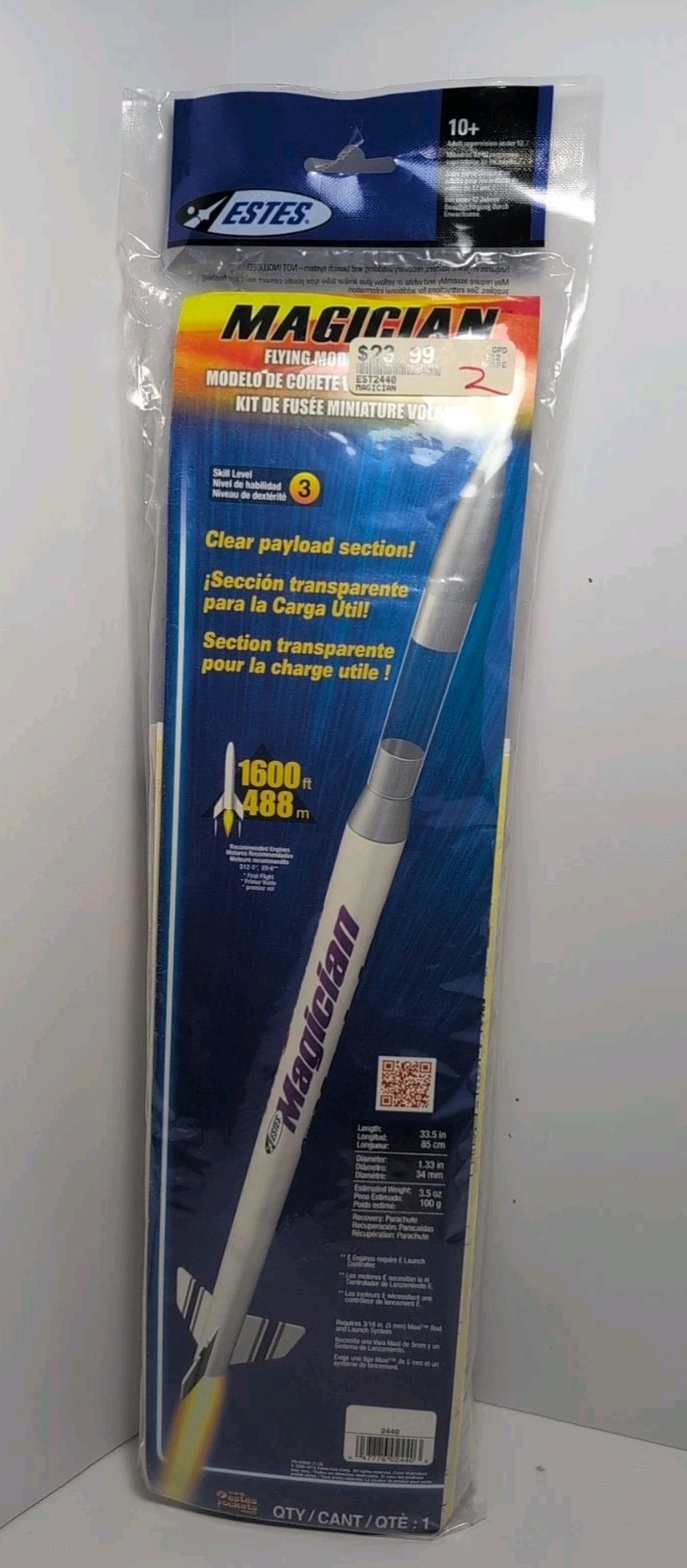 New Sealed Vintage Estes #2440 Magician, High-Alt Payloader