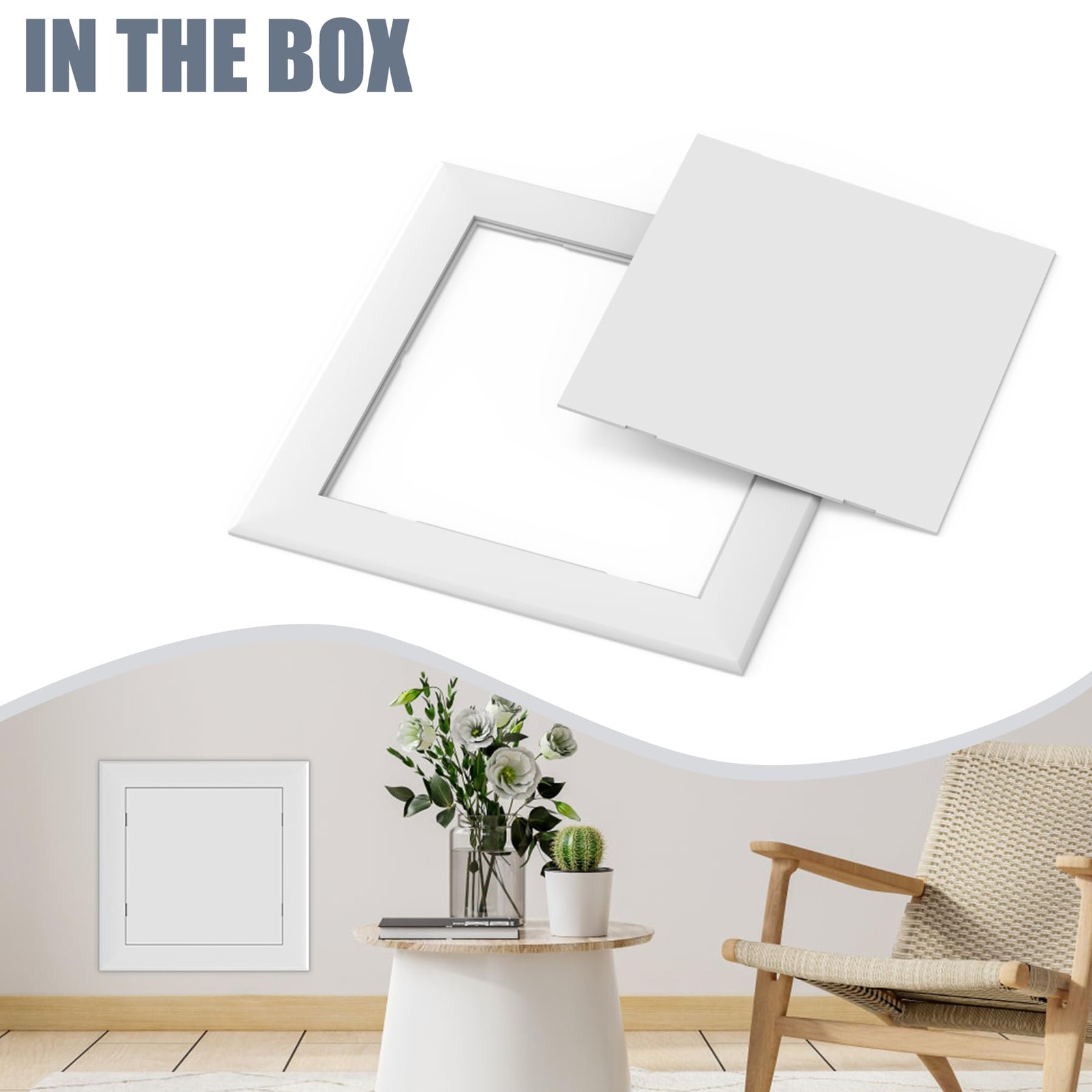 Self Adhesive Access Panel for Drywall, 8" x 8" Plumbing Access Panel, Heavy ...