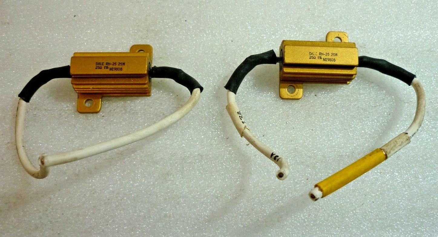 (Lot of 2) Dale RH-25 25W 25Ohm 1% Resistor, pn MI9808