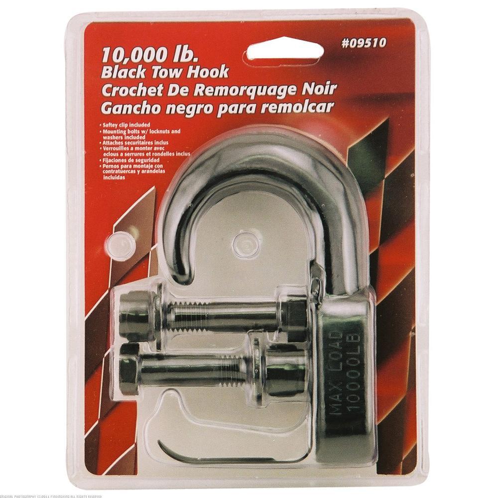 Erickson Black Tow Hook with Keeper 10,000 lb 09510