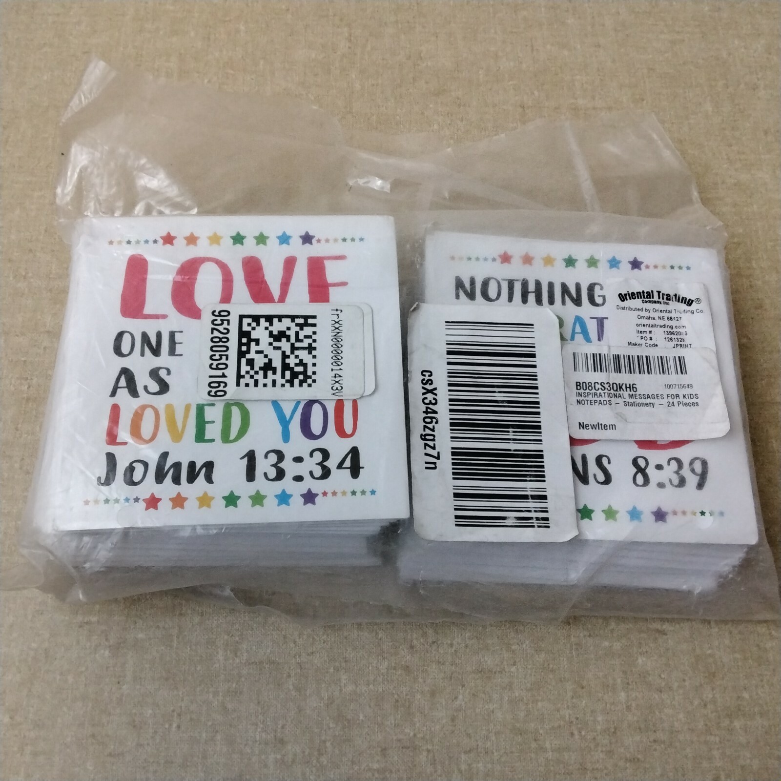 Oriental Trading Inspirational Message Notepads 24CT