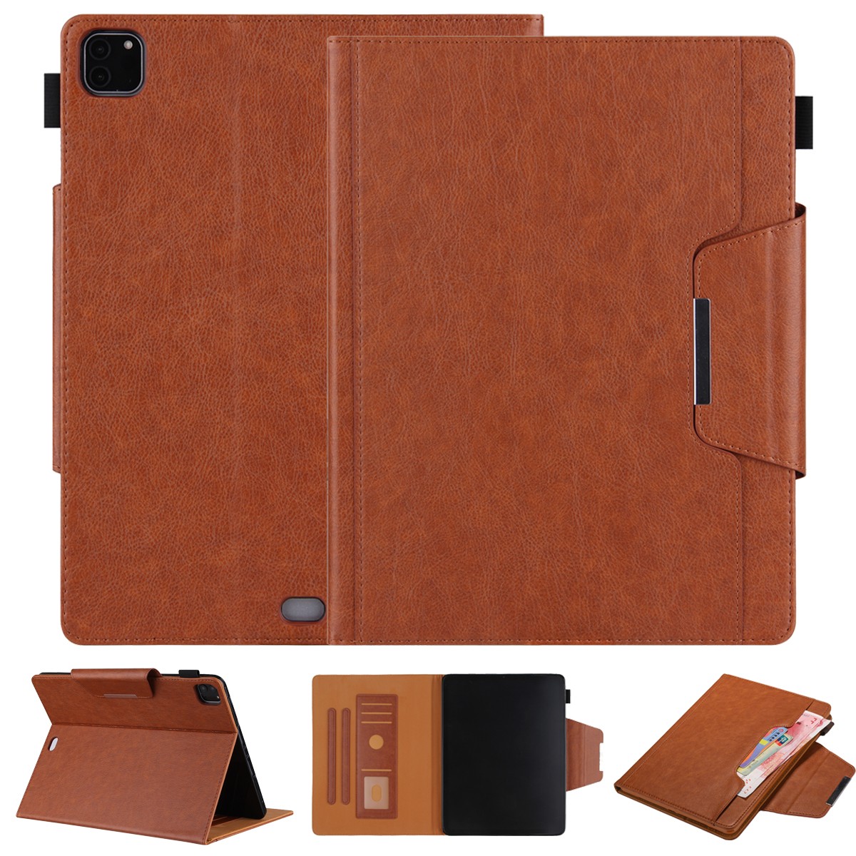 Leather Folio Stand Case for iPad Pro 12.9" 3rd/4th/5th/6th Gen Air 13" M2/M3/M4