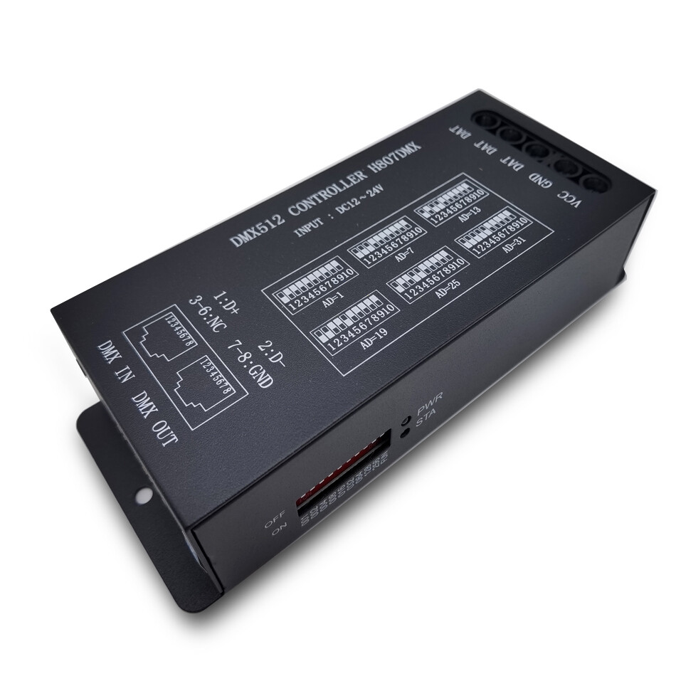 H807DMX512 RGB LED Pixels Strip DMX Stage Light Controller 1024Pixels 13Channels