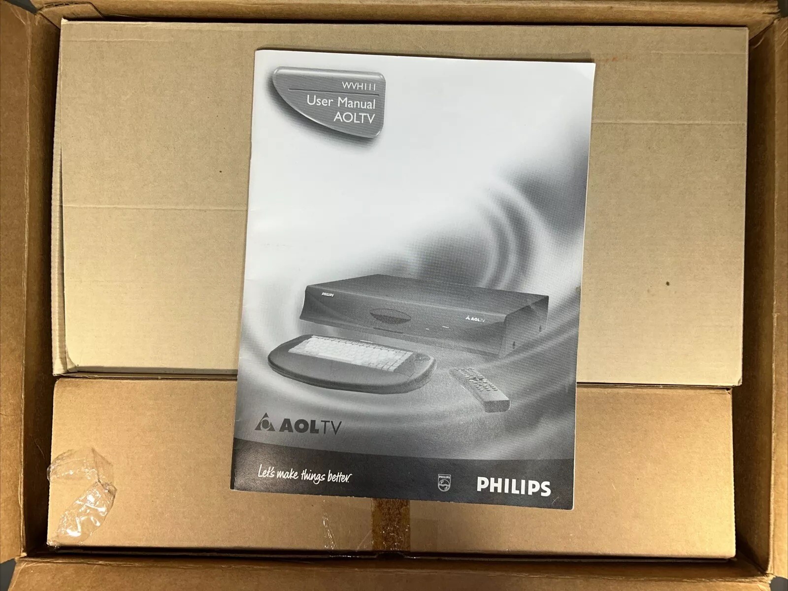 Original AOL TV Set Top Box Internet Modem Philips Keyboard WVH111(NEW OPEN BOX)