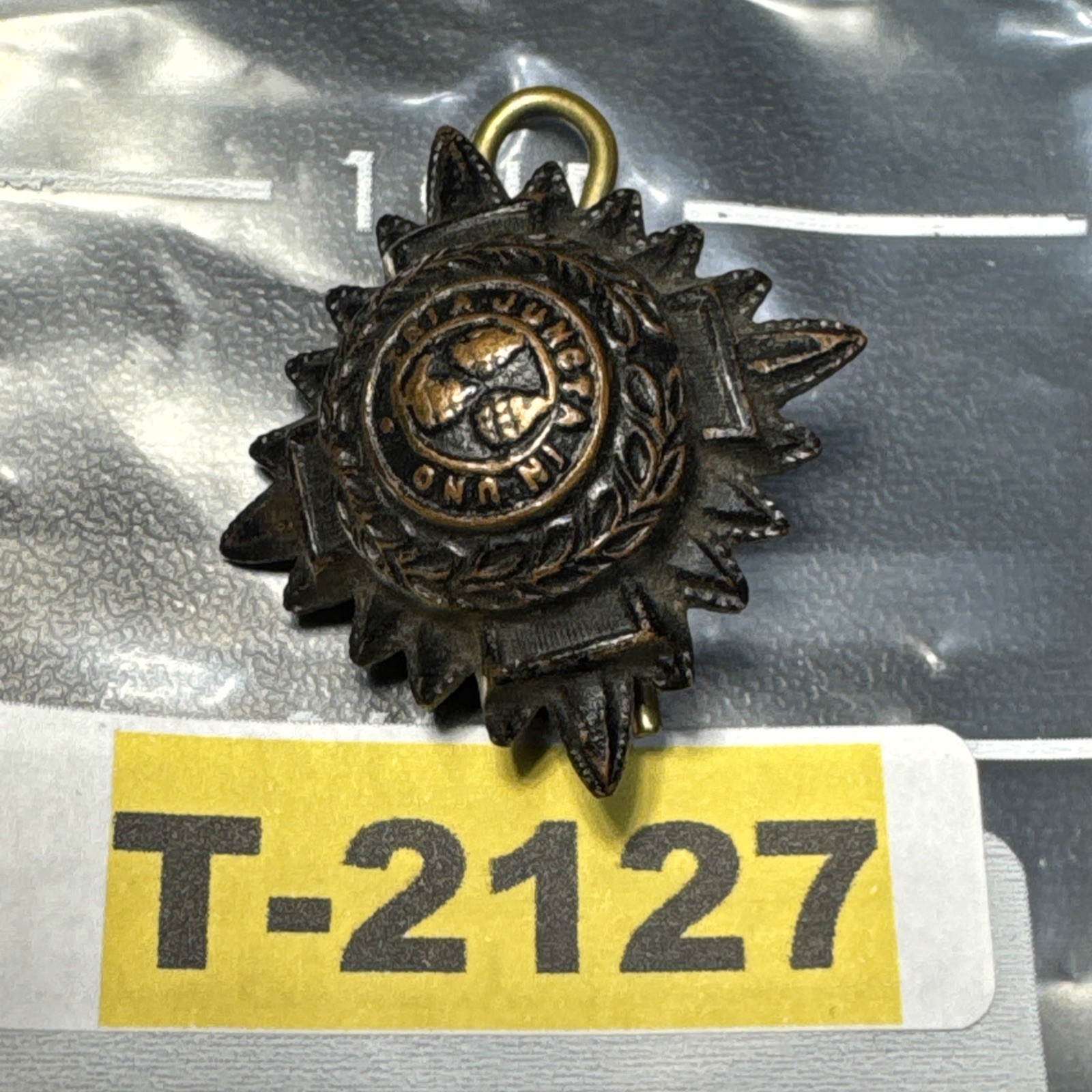 EXONUMIA BLOWOUT: Vintage Military Officers Pip Tria Juncta In Uno T-2127