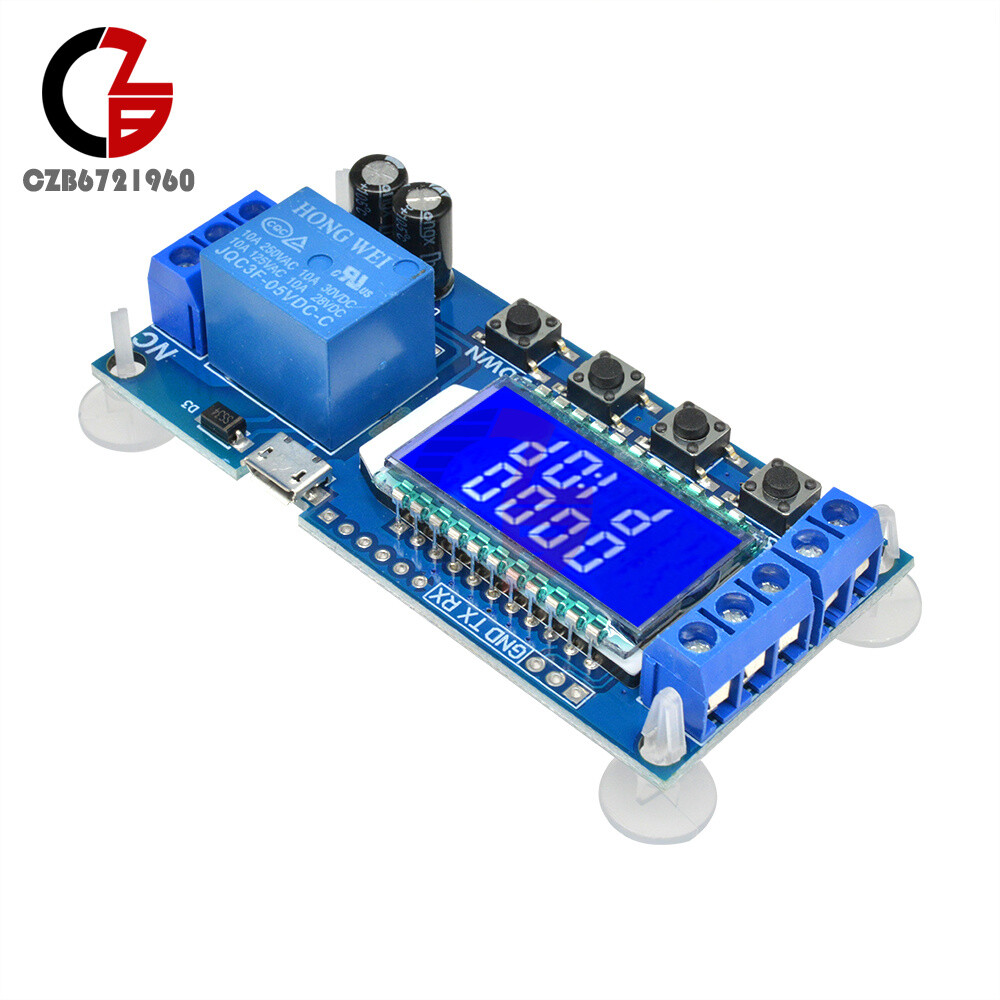 5V Time Delay Relay Module Trigger Cycle Timming Circuit Switch LCD USB Board