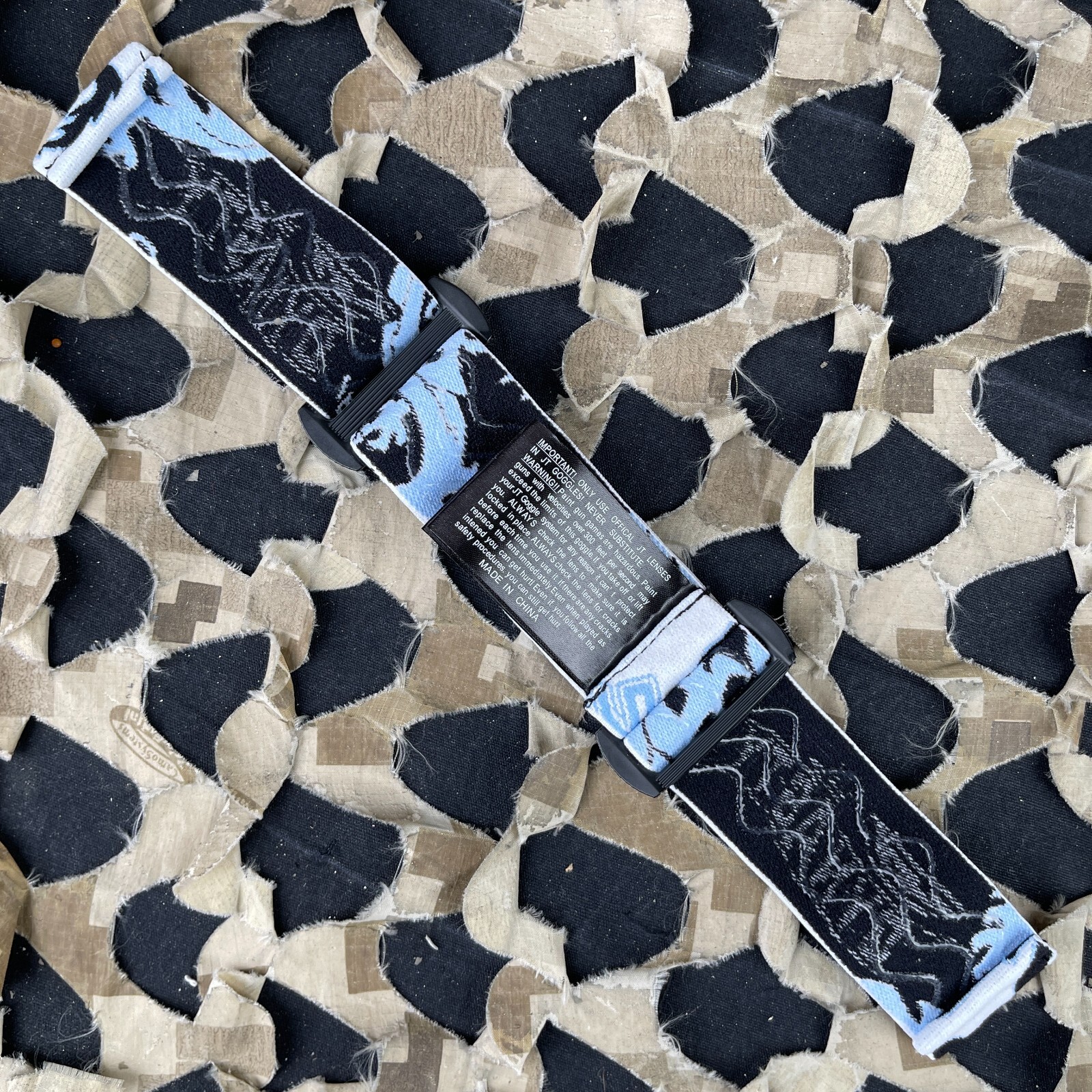 NEW JT ProFlex X/ProFlex Authentic Woven Goggle Strap - LE Dynasty Dragon Blue