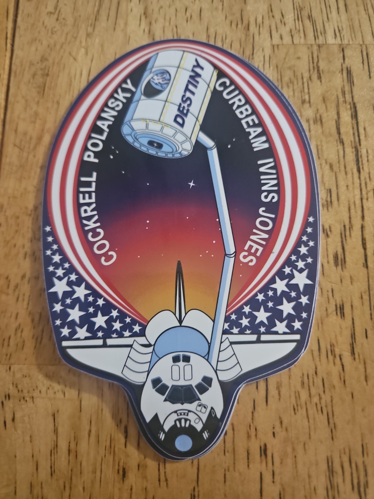 SPACE FLIGHT NASA STICKER DECAL STS-98 ATLANTIS ISS DESTINY