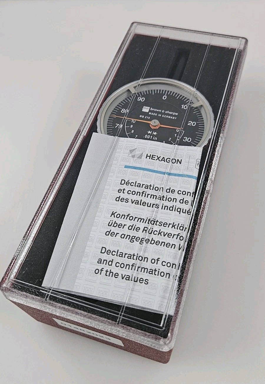 Brown & Sharpe MB216 Dial Indicator 1"  .001" Grad 2" Dial《NIB》Shipped Next Day