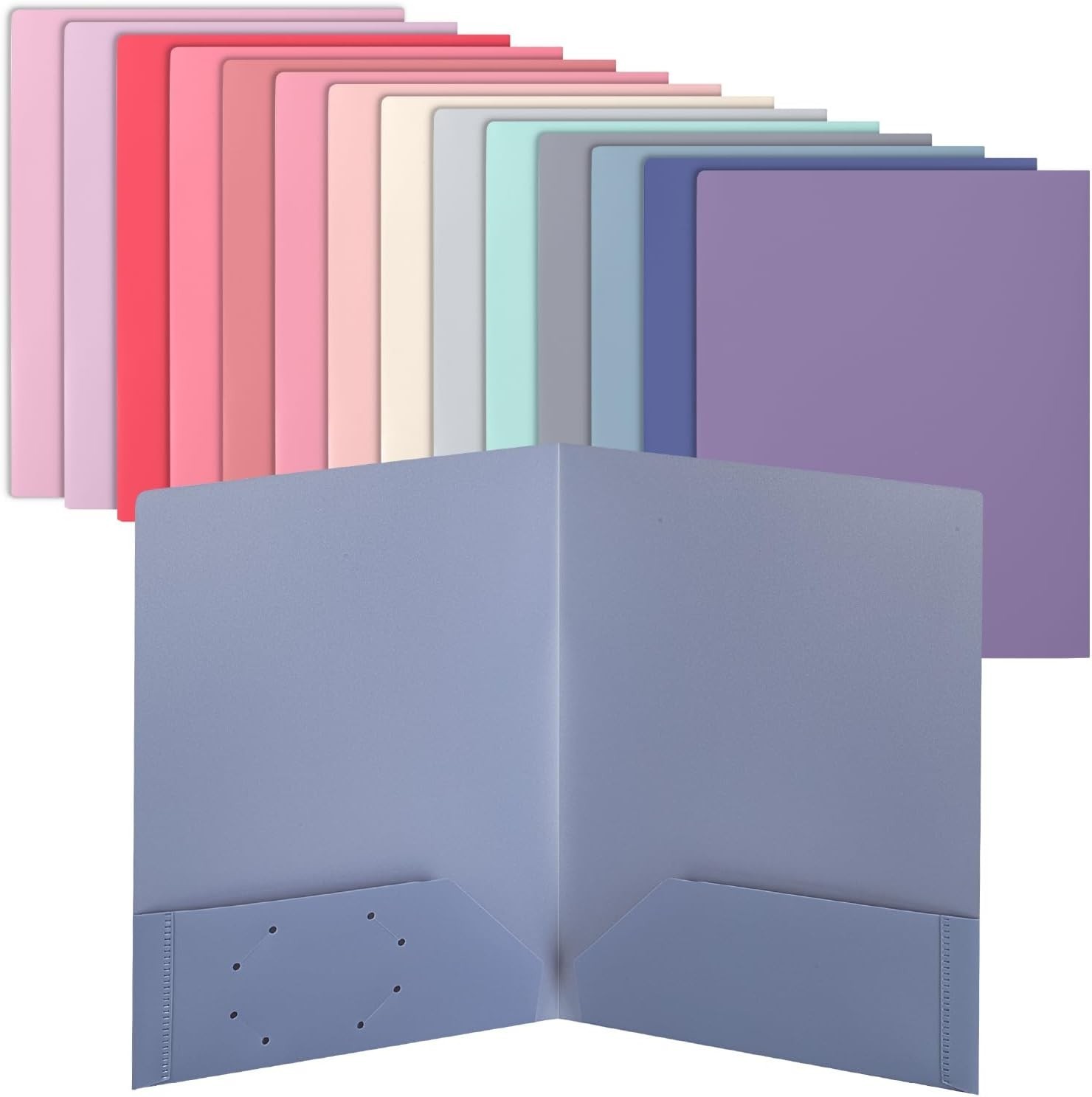 - Plastic Folders W/ Pockets 5 pcs Assorted Colors Folders W/ Pockets