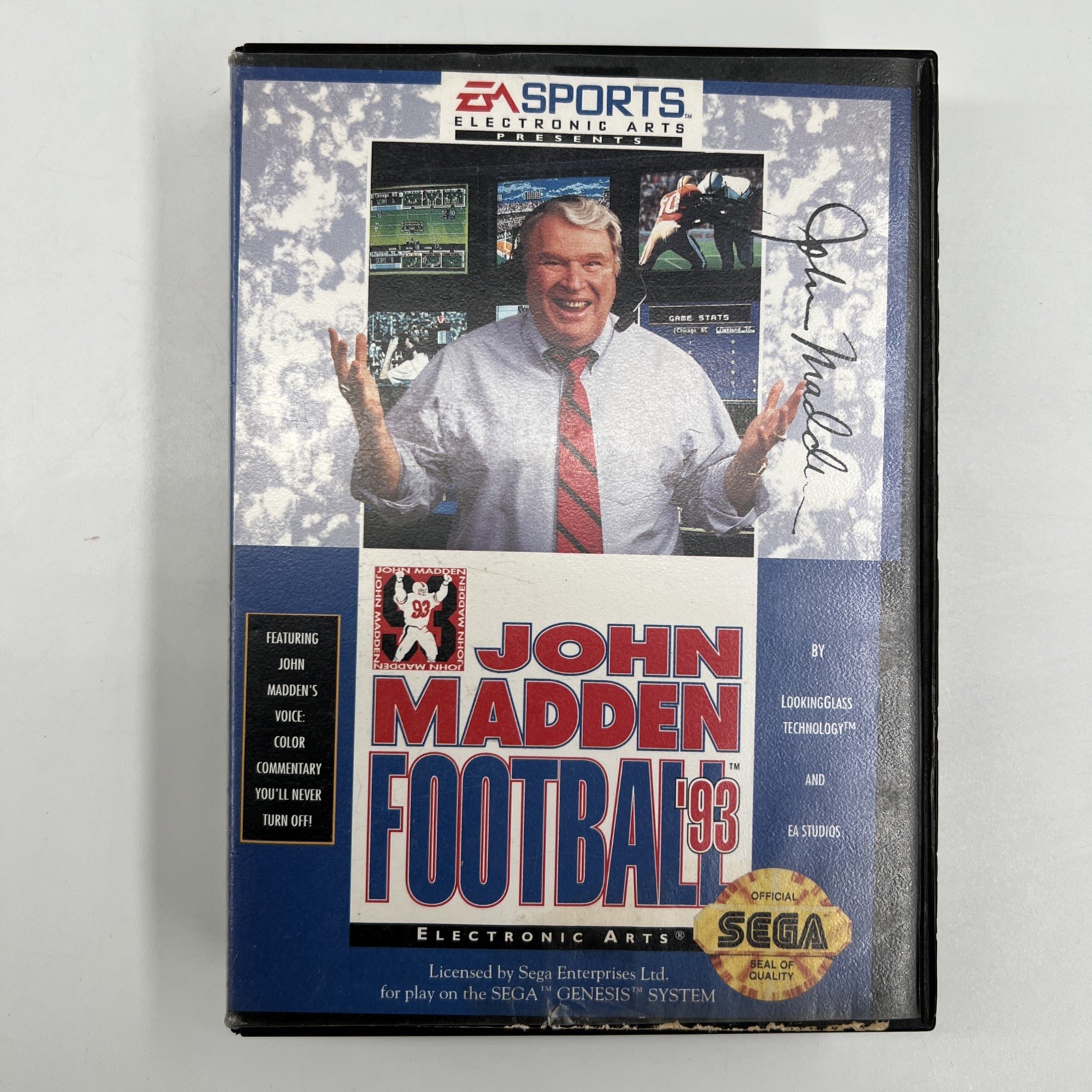John Madden Football '93 Genesis Authentic Case Only No Game No Manual