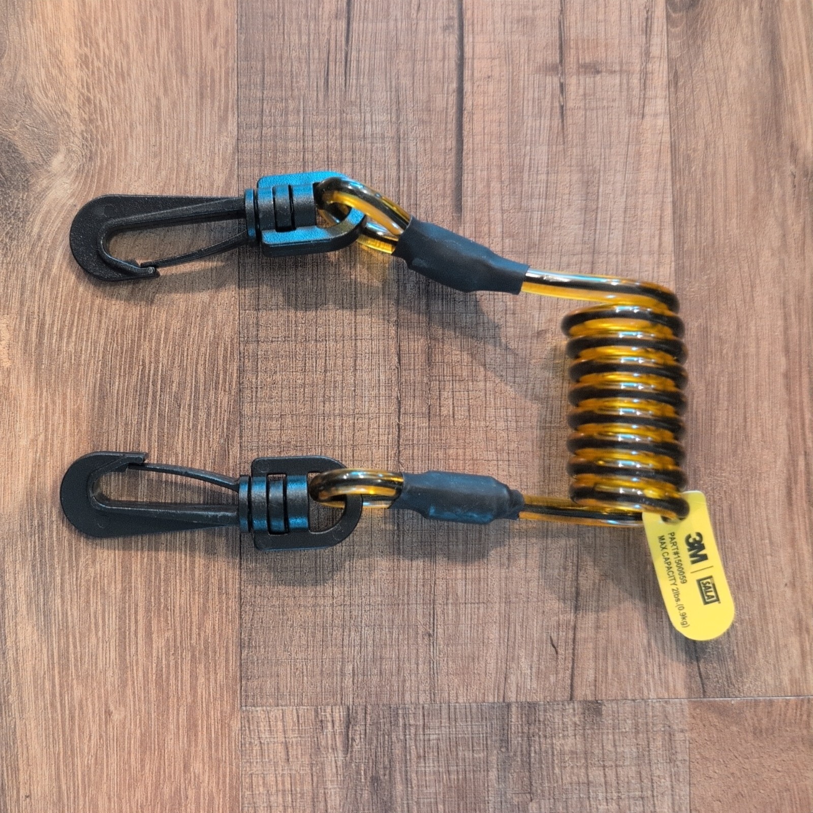 Clip2Clip Vinyl Coil Tether Tool Holder Clip, Extend To 24" Stretch 2lb