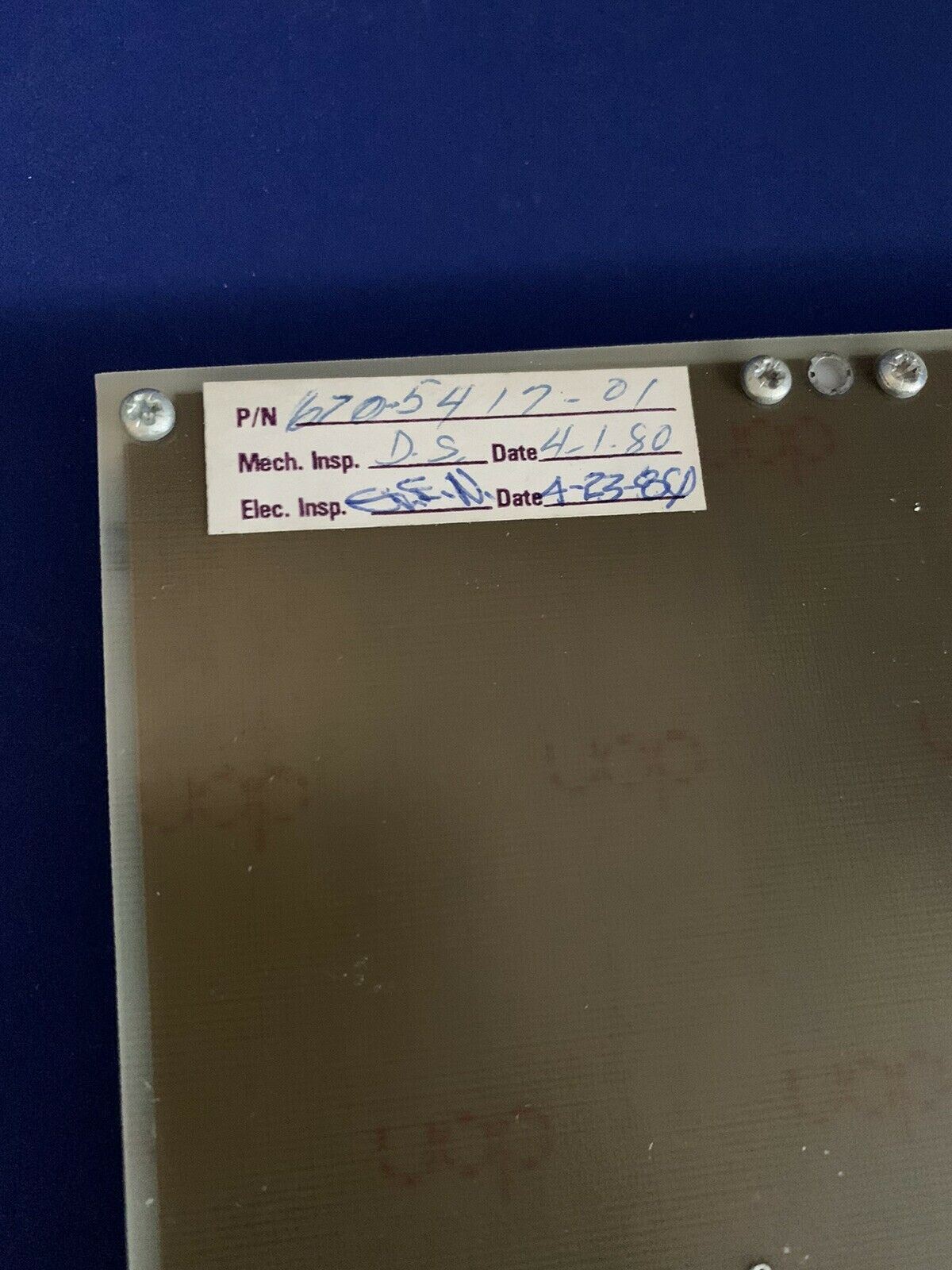 Tektronix 670-5417-01 Programmed Cycle PCB, Used