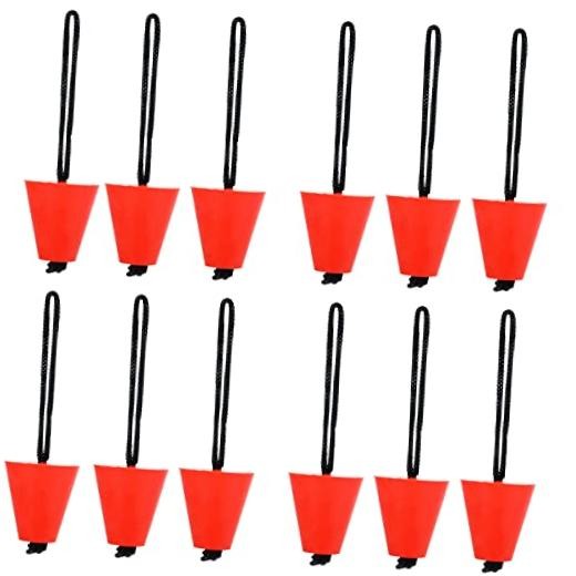Kayak Plug Kit - Red Silicone Scupper Plugs - Pack of 12 - Fit 3/4" to 1.5"