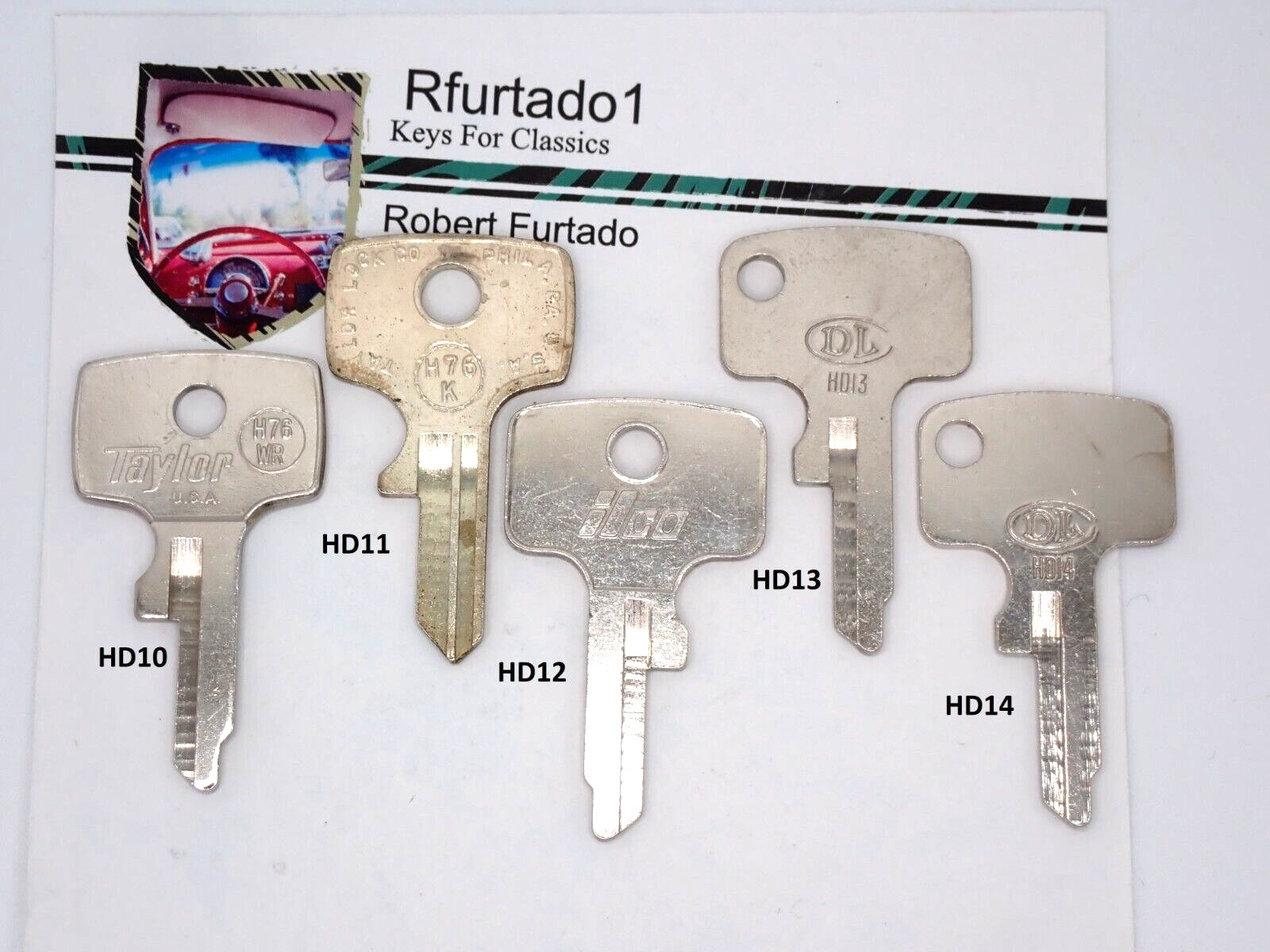 Key Blank for Vintage Honda Motorcycle 1962 to 1974 (see code) (HD10 to HD14)