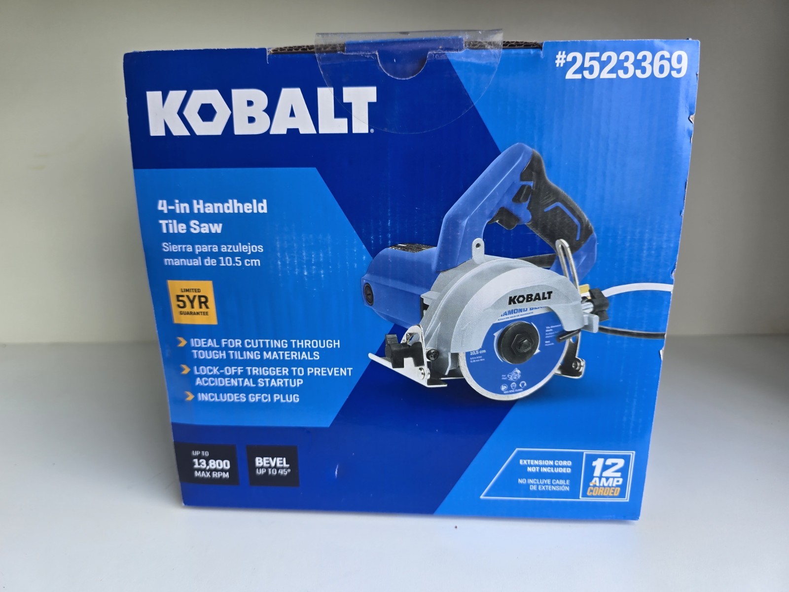 Kobalt 4-in Handheld Tile Saw (59207)