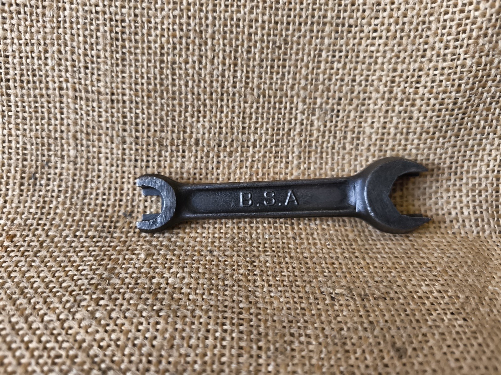 Vintage B.S.A Spanner Wrench Classic British Motorcycle Bicycle Tool Kit Roll