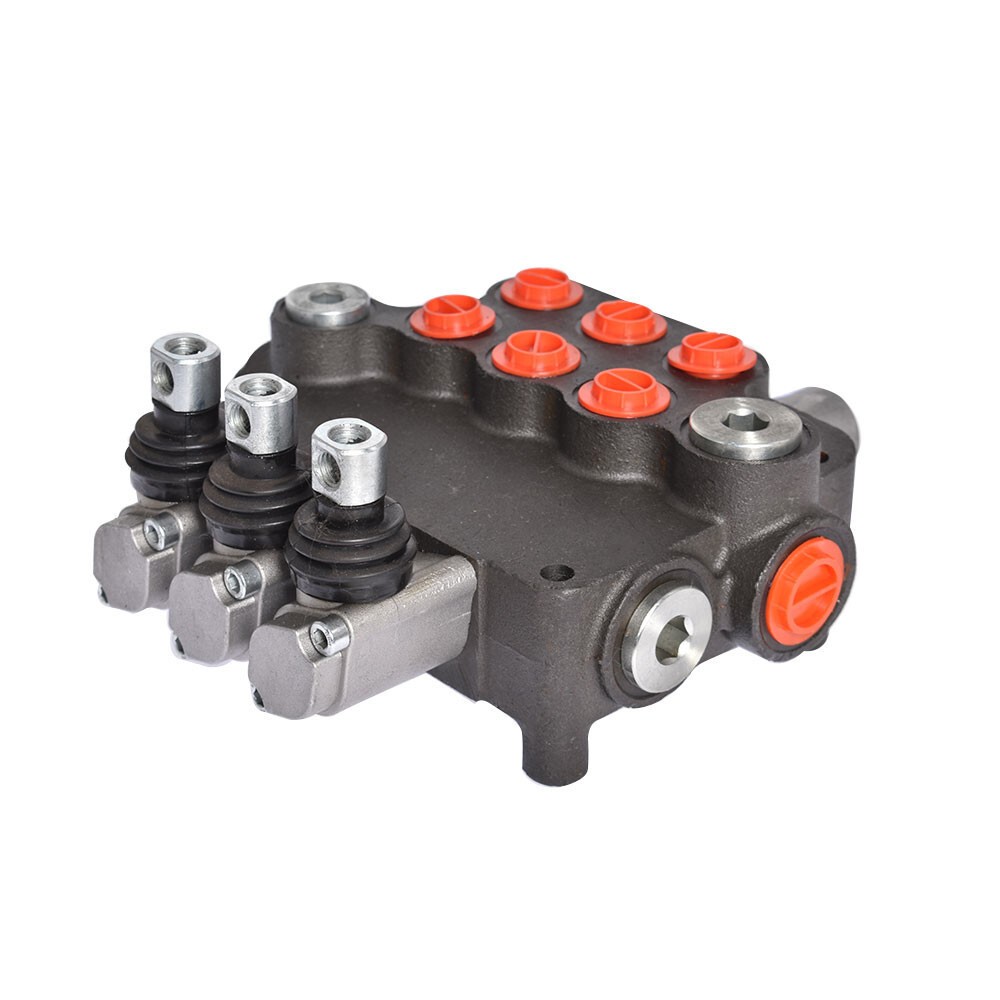 21GPM SAE Hydraulic Monoblock Double Acting Control Valve 3 Spool w/conversion