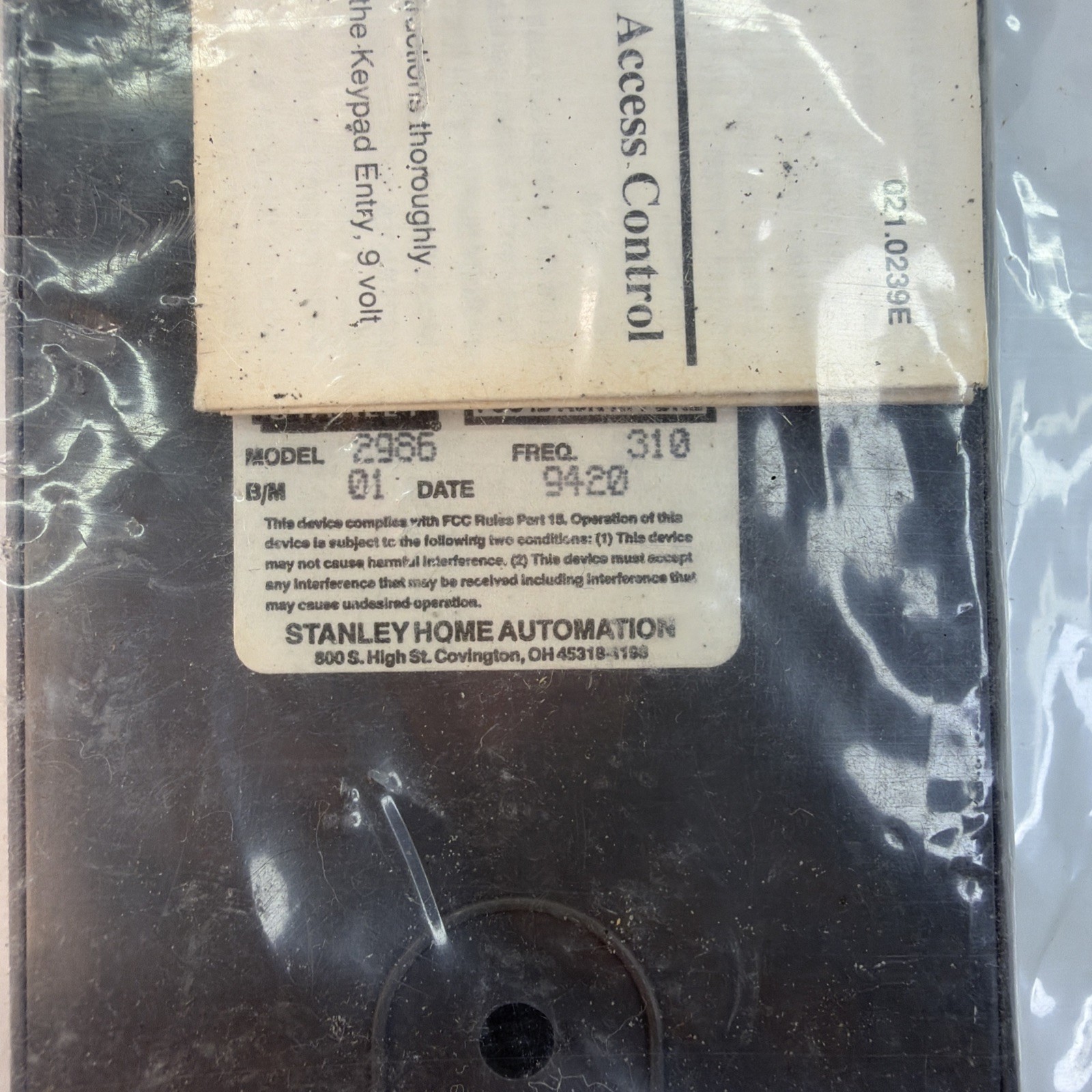 Stanley Codekey Entry System Model 2986 New Open Box