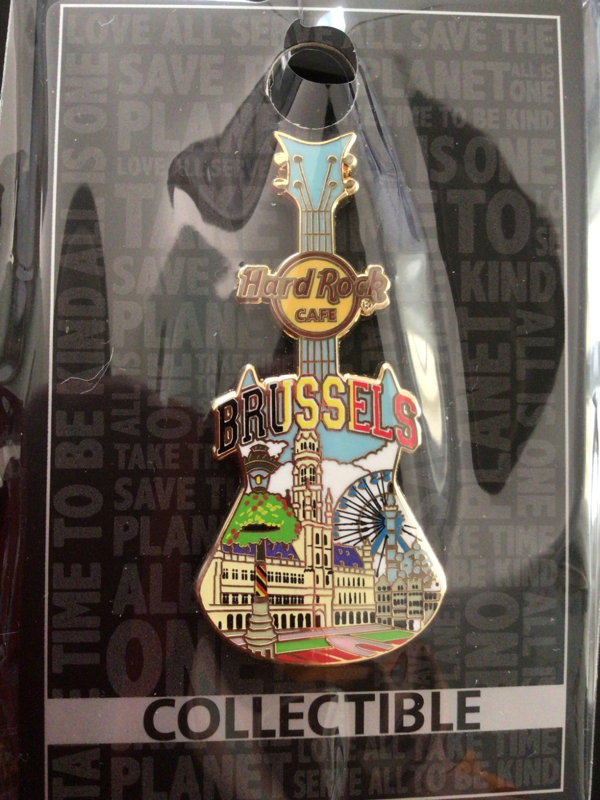 HRC Hard Rock Cafe Brussels Core City T V20 Guitar Pin 2022
