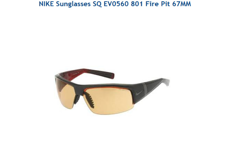 NEW Sunglass Nike SQ EV0560 801 Red 67mm w/Nike Drawstring Pouch