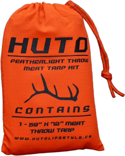 Huto Lifestyle Meat Throw Tarp/Shelter, Regular, Orange, MEAT-TARP-REG