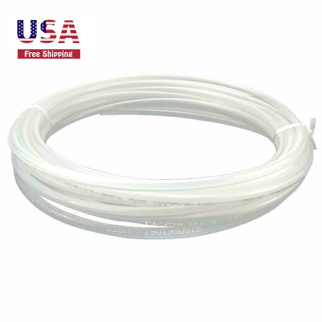 10 mm Tube OD Air Brake Tubing Nylon Air Line Hose Fluid Transfer 32.8ft (Clear)