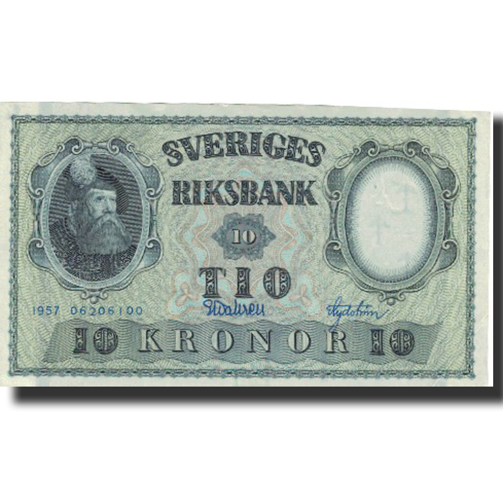 [#801985] Banknote, Sweden, 10 Kronor, 1957, 1957, KM:43e, EF(40-45)