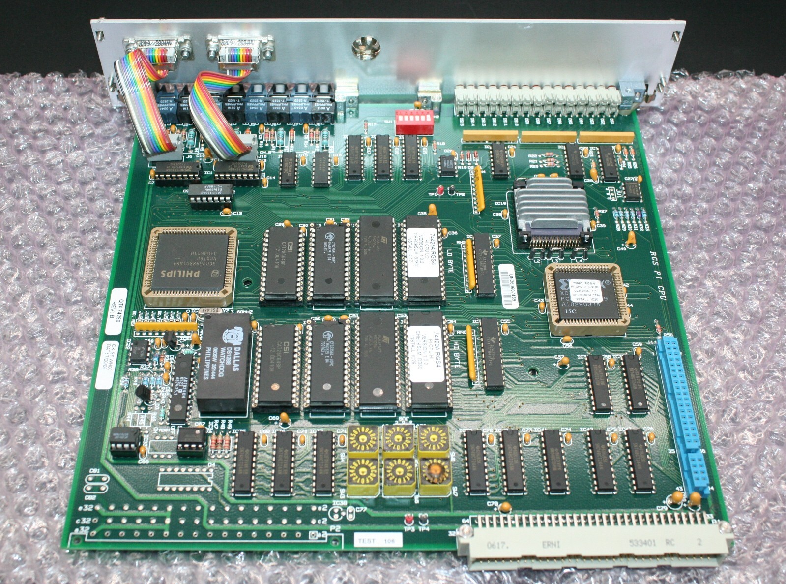 One (1) QuadTech 74290 RGS PI CPU Board QTI  REV B USA NEW