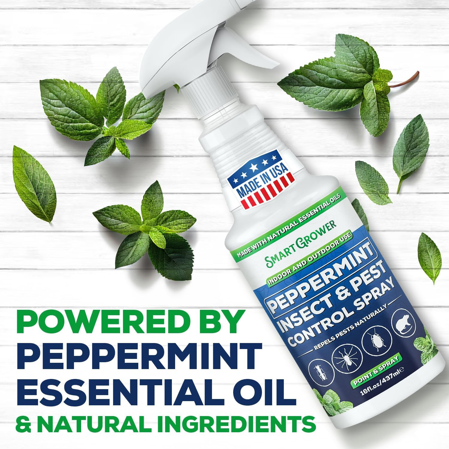 All Natural Peppermint Oil Insect & Pest Control Spray Repels Mice, Spiders, Ant