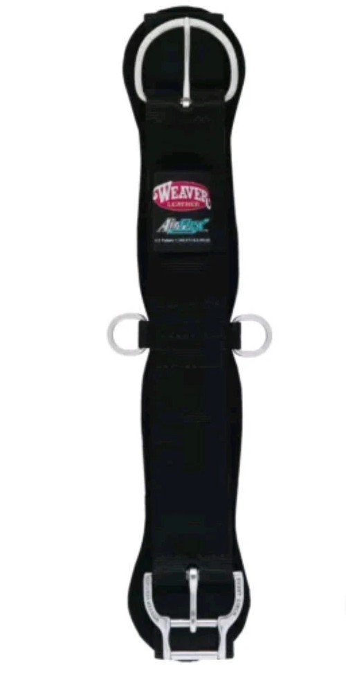 Weaver Leather Improved Smart Cinch AirFlex Black Girth - Straight- All Sizes