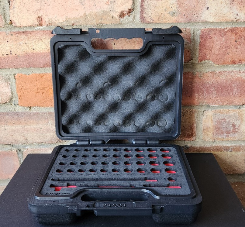 Snap On PB200B storage case with FMGSS01B foam tray for 1/4" socket set