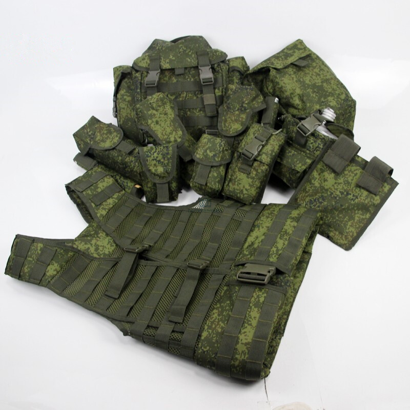 Russian A Set 6SH117 Combat Gear Army Replica Tactical Vest Molle with Bag In US