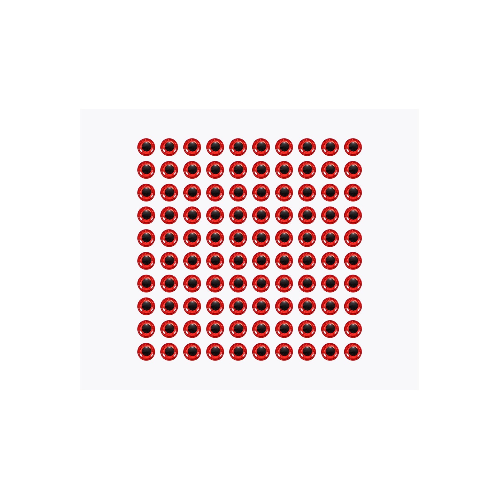 Fish Eyes for Lures Making, 3D Eyes Fly Tying Materials 4mm & 100 Pcs & Red