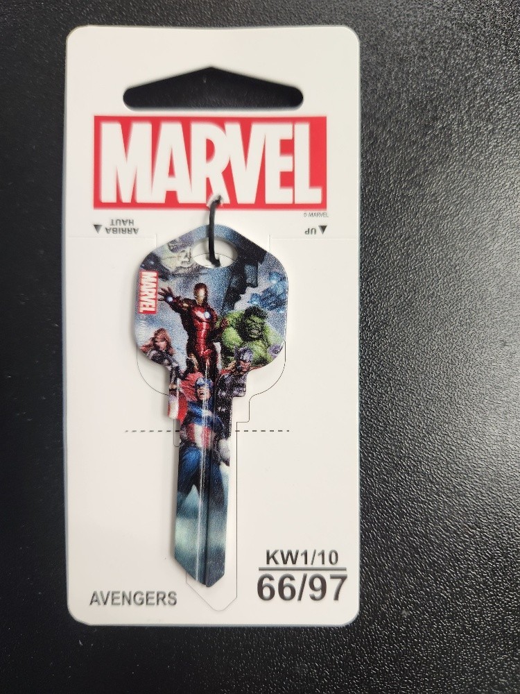 MARVEL THE AVENGERS KWIKSET KW1/KW10 KEYBLANK - READ DETAILS BELOW
